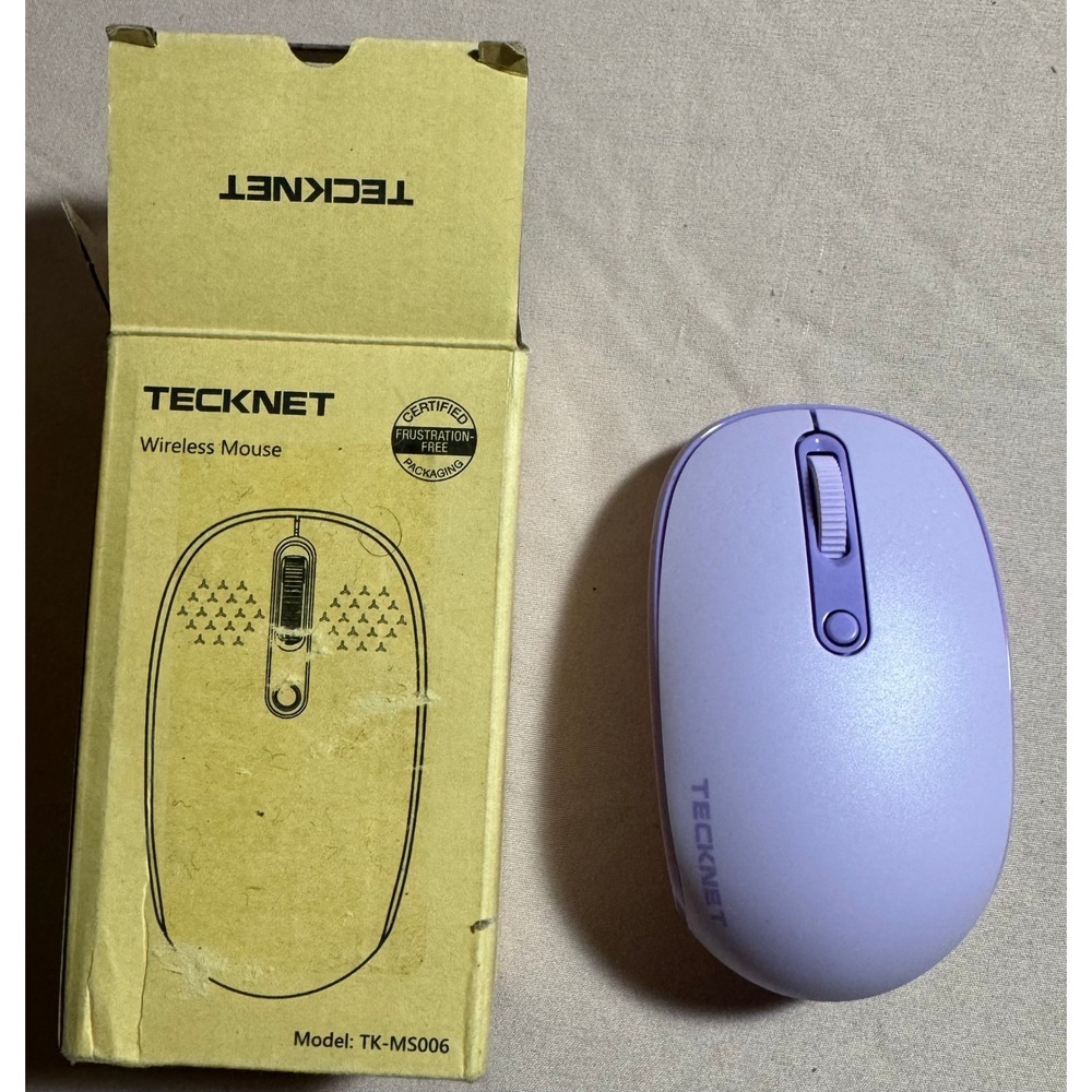 TeckNet TK-MS006 Wireless Mouse Purple 2.4G Optical Cordless Laptop Computer